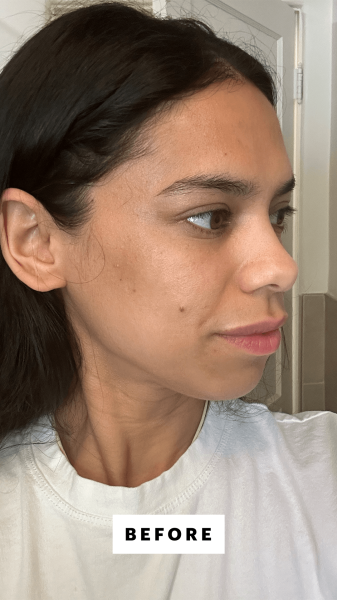 Selfie of Shipin before applying the Dr. Loretta AntiAging Repair Serum